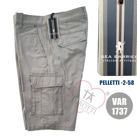 Bermuda uomo Sea Barrier Pelletti-2-58 colore grigio chiaro - immagine 2
