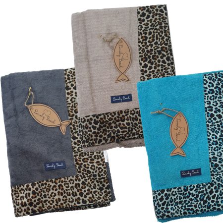 Telo Mare spugna  Okoa Animalier 90 x 170 cm  Lovely Beach colori assortiti
