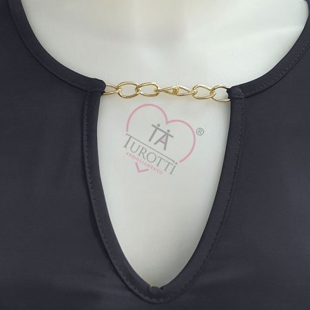 Marta Marzotto abito donna mezza manica art 91492/02 con catenina sullo scollo vari colori - immagine 7