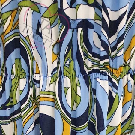 Abito lungo mezza manica donna  art DEN 154ST Paris Fashion  fantasia - immagine 2