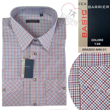 Sea Barrier Grado2 Camicia mezza manica uomo quadri colore 138 art Grado2-MM-31