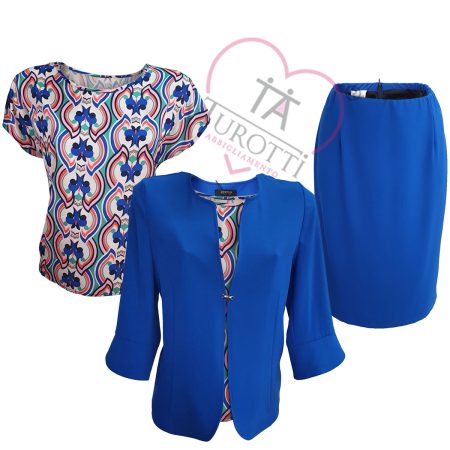 Completo maglia giacca gonna donna  art Romolo  Elena