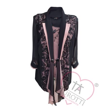 Completo top giacca pantalone donna  art 3040  Paola Forti nero - immagine 4
