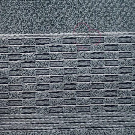 Coppia asciugamani da bagno Vingi art Sophia 1 asciugamano 1 ospite muschio - immagine 3
