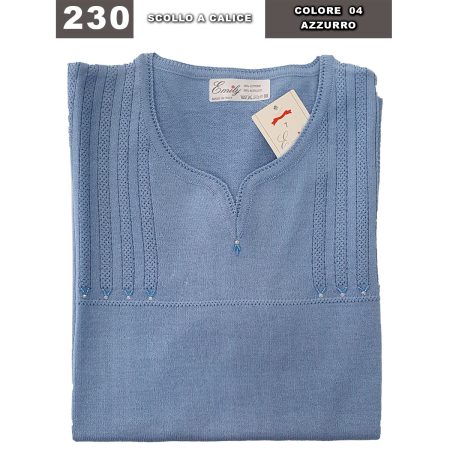 Maglia da  signora 230 Emily girocollo 50% cotone 50% acrilico scollo a calice misto cotone colori assortiti - immagine 5