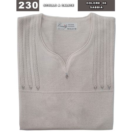 Maglia da  signora 230 Emily girocollo 50% cotone 50% acrilico scollo a calice misto cotone colori assortiti - immagine 4