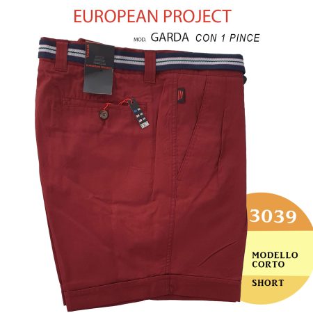 Bermuda giovanili Garda European Project modello corto short con 1 pince - immagine 2