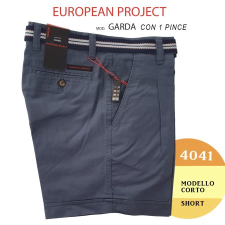 Bermuda giovanili Garda European Project modello corto short con 1 pince - immagine 4