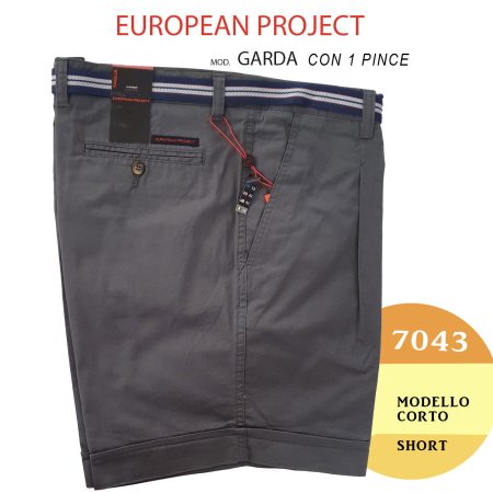Bermuda giovanili Garda European Project modello corto short con 1 pince - immagine 8