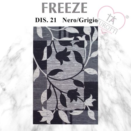 Tappeto Freeze  dis 21  nero grigio 200x280 cm  Sophie Maison