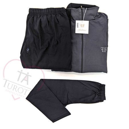 Tuta da donna leggera Federica art BG1631 Grigio scuro nera