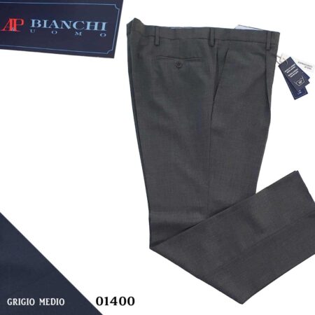 Pantalone fresco lana  01400 A&P Bianchi Uomo  taglia conformata  colore grigio medio - immagine 2
