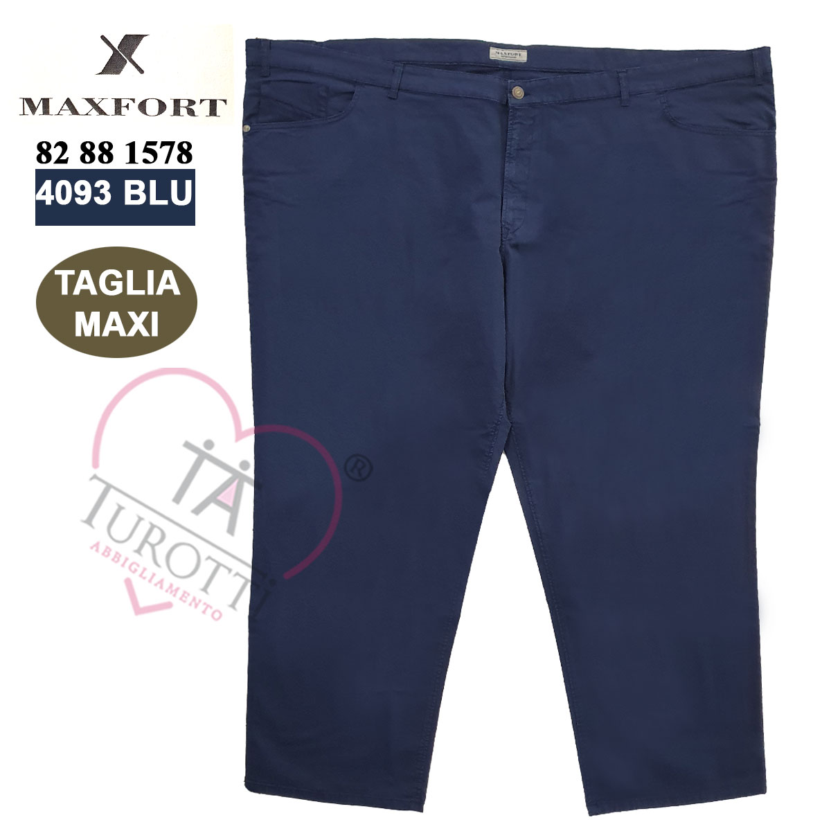 Jeans Maxfort 5 tasche Gregorio 82 881578 taglia maxi variante blu