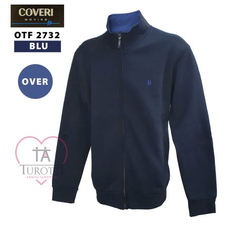 Coveri Moving OTF2732 Tuta uomo zip blu taglia over - immagine 3