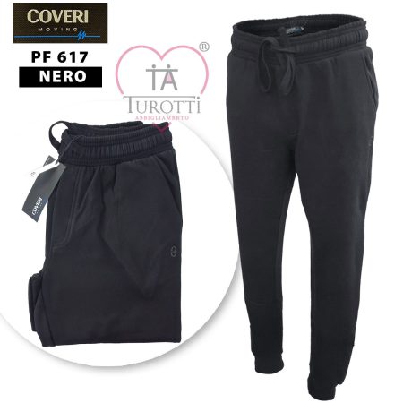 Coveri Moving PF617 pantalone tuta polsi uomo con coulisse nero - immagine 2