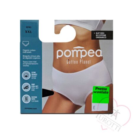 Slip Pompea Cotton planet midi cotone organico bianco