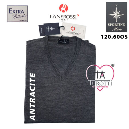 Maglia scollo V Lanerossi Sporting Mare uomo art 120/60 OS taglia over - immagine 9