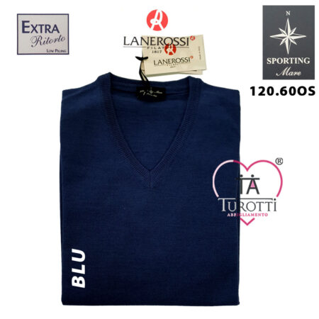 Maglia scollo V Lanerossi Sporting Mare uomo art 120/60 OS taglia over - immagine 8