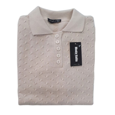 Polo donna Moda Italia Carpi  manica lunga art 23024  mistolana - immagine 2