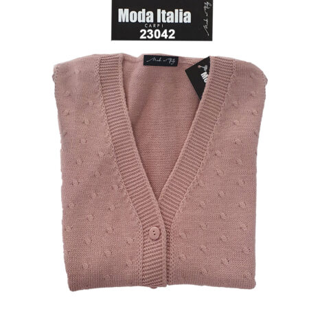 Gilet Misto lana Donna scollo V 23042 smanicato Moda Italia Carpi - immagine 5