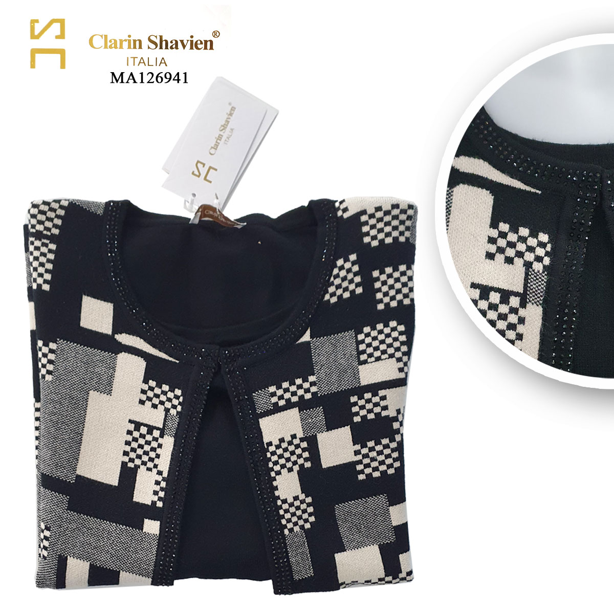 Twinset donna Clarin Shavien MA126941 nero finto twinset - immagine 2