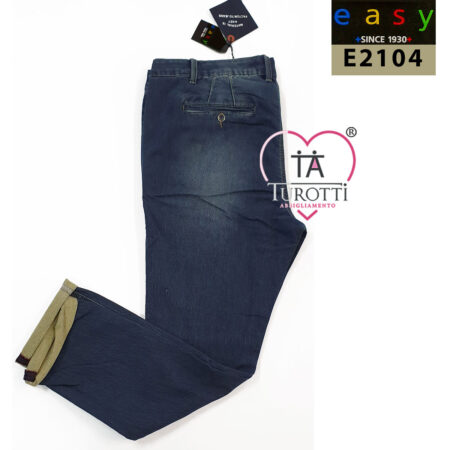 Jeans Easy E2104 uomo felpa piquet avio - immagine 3