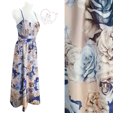 Rinascimento abito  longuette  duchesse con corpetto  art 10318 variante rosa - immagine 2