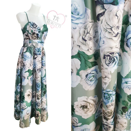 Rinascimento abito  longuette  duchesse con corpetto  art 10318 variante laguna - immagine 2