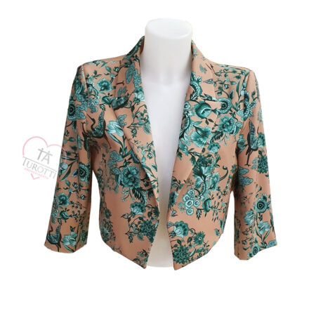 Bolero coprispalle Rinascimento 10661 beige e verde