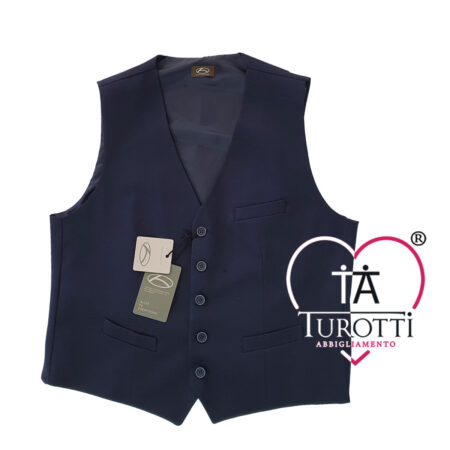 Alive to everything Gilet tessuto uomo AL1562  chiusura bottoni  grigio chiaro  taglie Over - immagine 2
