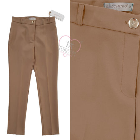 Rinascimento pantalone donna  slim art  105150 cammello - immagine 2