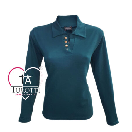 Polo donna manica lunga Perlarara  art 301 verdone
