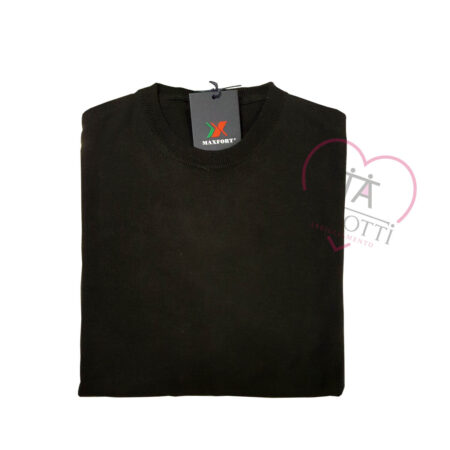 Maglia girocollo uomo Maxfort 3331 verde bosco misto lana - immagine 2