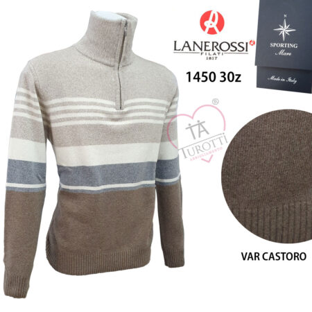 Camionista zip Uomo Lanerossi Sporting Mare  art 1450/30Z variante castoro