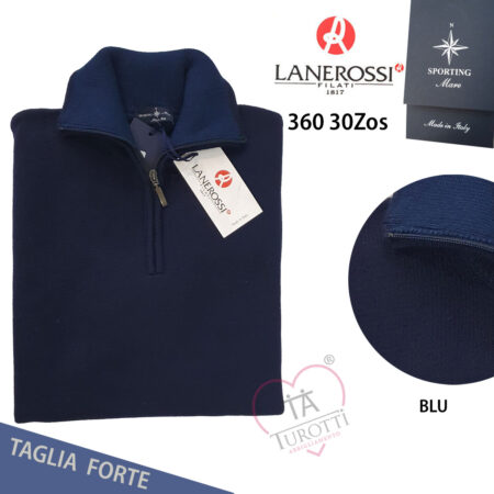 Camionista zip Uomo Lanerossi Sporting Mare  art 360/30zos  variante blue jeans taglia forte - immagine 2