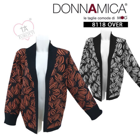 Cardigan aperto Donna Donnamica 8118 Over