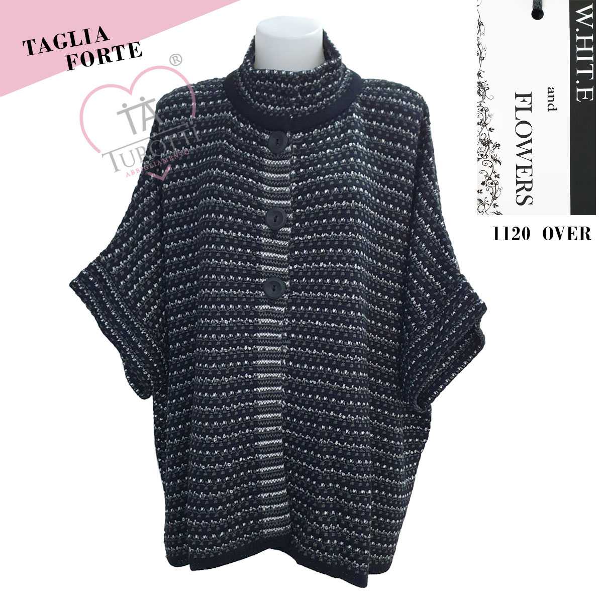 Cardigan donna taglia Over Turotti Abbigliamento