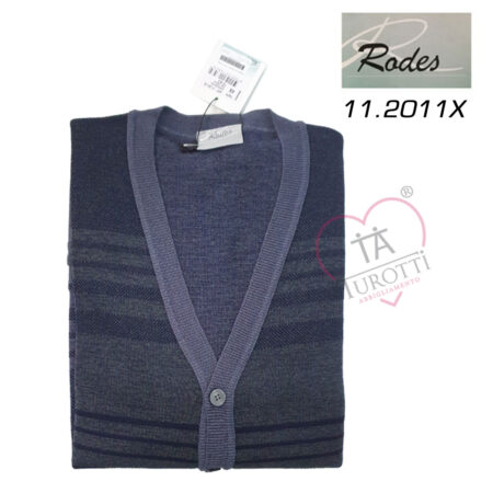 Cardigan uomo Rodes bottoni misto lana  art 112011X con tasche - immagine 2