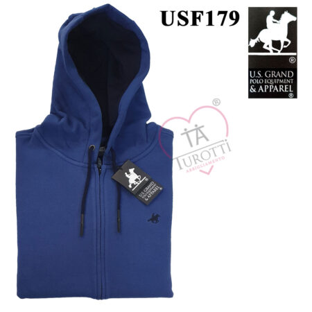 Felpa uomo con cappuccio  US Grand Polo Equipment & Apparel  colori assortiti USF179 - immagine 6