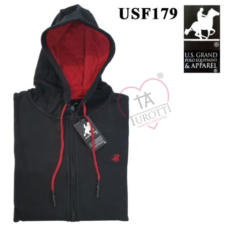 Felpa uomo con cappuccio  US Grand Polo Equipment & Apparel  colori assortiti USF179 - immagine 4