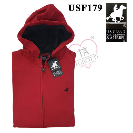 Felpa uomo con cappuccio  US Grand Polo Equipment & Apparel  colori assortiti USF179 - immagine 3