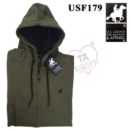 Felpa uomo con cappuccio  US Grand Polo Equipment & Apparel  colori assortiti USF179 - immagine 5