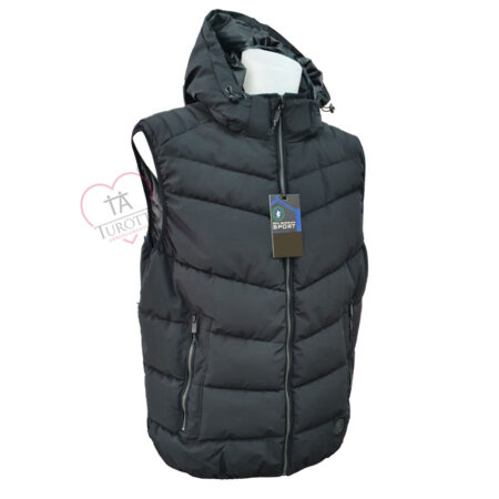 Gilet trapuntato Sea Barrier Sport Sidro-14C  con cappuccio blu - immagine 3