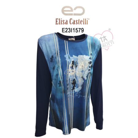 Maglia manica lunga donna girocollo Elisa Castelli E23I1579 taglia calibrata - immagine 4