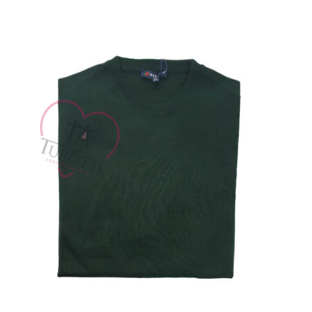 Maglia girocollo uomo Maxfort 3331 verde bosco misto lana - immagine 3