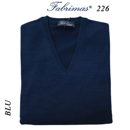 Maglia scollo V uomo Fabrimas 226  senza maniche misto lana - immagine 8