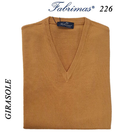 Maglia scollo V uomo Fabrimas 226  senza maniche misto lana - immagine 3