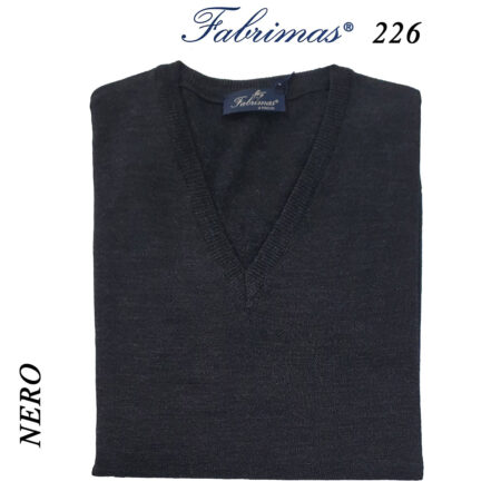 Maglia scollo V uomo Fabrimas 226  senza maniche misto lana - immagine 11