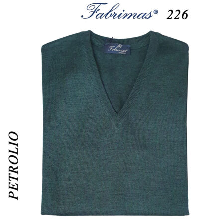 Maglia scollo V uomo Fabrimas 226  senza maniche misto lana - immagine 12
