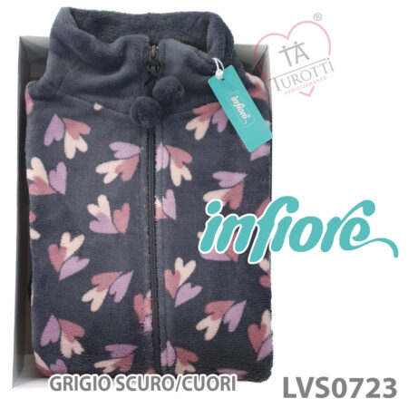Pigiama aperto donna Infiore 650723 Coral pigiama full zip pantalone lungo - immagine 2